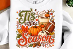 Trending Pumpkin PNG,Tis the Season Fall Pumpkin Football Pn Product Image 2