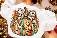 Trending Thankful PNG, Pumpkin Sublimation PNG Product Image 2