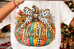 Trending Thankful PNG, Pumpkin Sublimation PNG Product Image 3