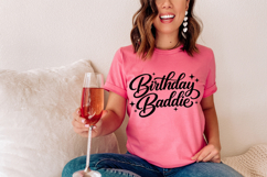 Cute birthday cut file with modern script typography and star details, designed with solid smooth lines for easy vinyl cutting and crafting projects.