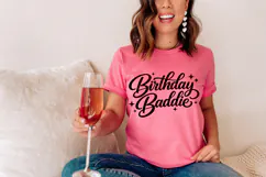 Cute birthday cut file with modern script typography and star details, designed with solid smooth lines for easy vinyl cutting and crafting projects.