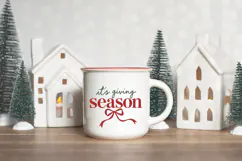 It's Giving Season Christmas SVG, Red Bow Holiday Quote Product Image 3
