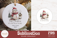 new home trendy Christmas ornament being used as a popular christmas ornament sublimation print