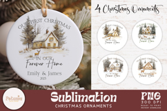 first christmas Forever Home Christmas Ornament PNG being used as POPULAR sublimation Christmas Ornaments print