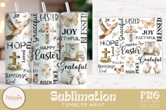 Easter Tumbler wrap png design being used as a 20 oz tumbler print