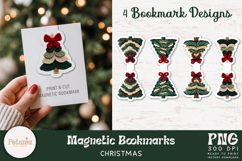 Christmas Tree Latch Hook Yarn Bookmarks designs being used as trendy Magnetic Bookmark prints