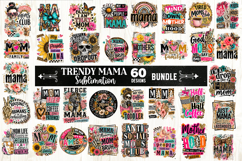Trendy Mama sublimation bundle 60 designs Product Image 1