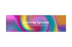 Trendy modern grainy gradient vibrant abstract horizontal Product Image 1