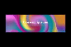 Trendy modern grainy gradient vibrant abstract horizontal Product Image 2