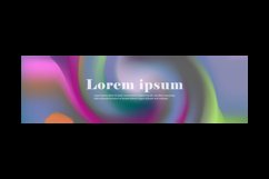 Trendy modern grainy gradient vibrant abstract horizontal Product Image 2