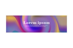 Trendy modern grainy gradient vibrant abstract horizontal Product Image 1