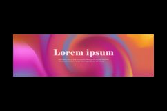 Trendy modern grainy gradient vibrant abstract horizontal Product Image 2
