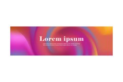Trendy modern grainy gradient vibrant abstract horizontal Product Image 1