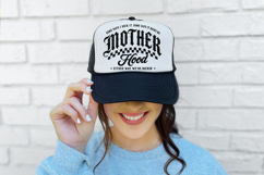 Funny mom life quote SVG in gothic font style with layered typography and checkered design element. Clean black design on white background ideal for crafting and apparel printing.