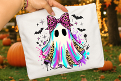 Trendy Neon Ghost Png, Retro Halloween Coquette Ghost Png Product Image 3