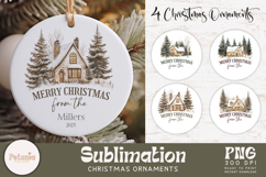 personalized family Christmas ornament png designs being used as a family name Christmas ornament print for Popular Christmas gift ideas