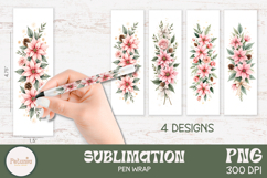 TRENDY CHRISTMAS PEN WRAPS SUBLIMATION PNG BEING USED AS PRINT PEN FOR PERFECT CHRISTMAS GIFTS