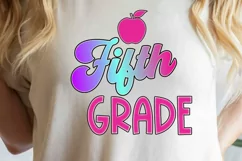 5th Grade Teacher png, Back to School School Sublimation Product Image 8