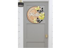 Butterly Welcome sign | Hello Welcome door sign Product Image 2