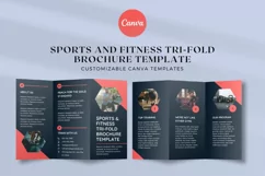 Sports and Fitness Tri-Fold Brochure Canva Template Product Image 1