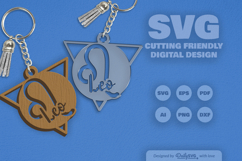 Leo Zodiac Keychain Laser Cut SVG Product Image 2