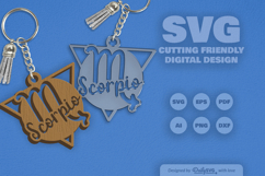 Scorpio Zodiac Keychain Laser Cut SVG Product Image 2