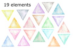 WATERCOLOR CLIPART triangles Product Image 2