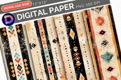 Tribal Bohemian Digital Paper Product Image 1
