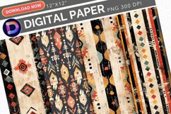 Tribal Bohemian Digital Paper Product Image 1