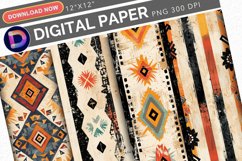 Tribal Bohemian Digital Paper Product Image 1