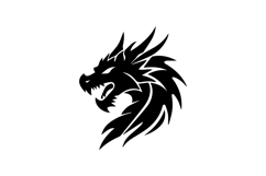 Tribal Dragon Head Logo Design Product Image 1