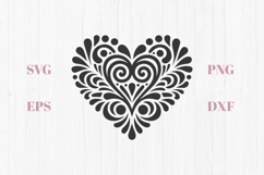 Simple Floral heart SVG Product Image 1