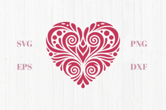 Simple Swirly heart SVG Product Image 1