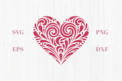 Nature Swirly heart SVG Product Image 1
