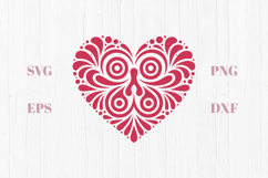 Floral geometric heart SVG Product Image 1