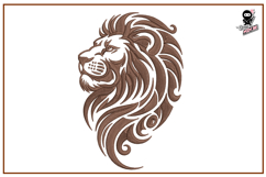 Tribal Lion Portrait Machine Embroidery Design Product Image 1