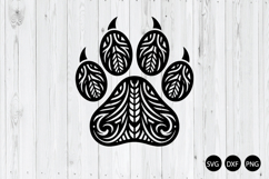 Tribal Paw SVG, Paw Print SVG, Animal Paw SVG Product Image 1