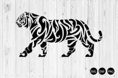 Tribal Tiger, Tattoo Tiger SVG, Tiger SVG, Animal SVG Product Image 1