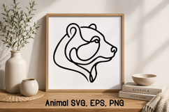 Interwoven Ribbon Animal SVG Design | Bear Silhouette SVG Product Image 1