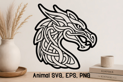 Celtic Knot Animal SVG Design | Dragon SVG Product Image 1