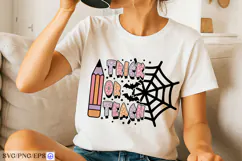 Trick or Teach Halloween SVG PNG T-shirt Design Product Image 2