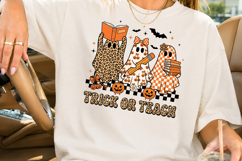 Trick or Teach Halloween PNG, Leopard Teacher Ghost Product Image 2