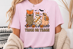 Trick or Teach Halloween PNG, Leopard Teacher Ghost Product Image 4