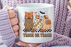 Trick or Teach Halloween PNG, Leopard Teacher Ghost Product Image 5