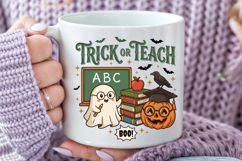 Trick or Teach Halloween PNG, Teacher Ghost Sublimation Product Image 5