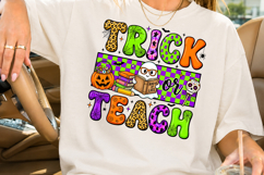Trick or Teach Halloween Sublimation, Teacher Ghost Design Product Image 2