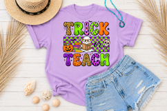 Trick or Teach Halloween Sublimation, Teacher Ghost Design Product Image 3