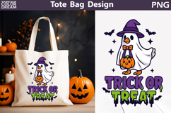 Trick or Treat Tote Bag | Chicken Pumpkin Ghost Halloween Product Image 1