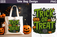 Green Dripping Trick or Treat Halloween DTF or Sublimation Product Image 1