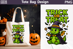 Trick or Treat Tote Bag | Cute Dragon Halloween Product Image 1